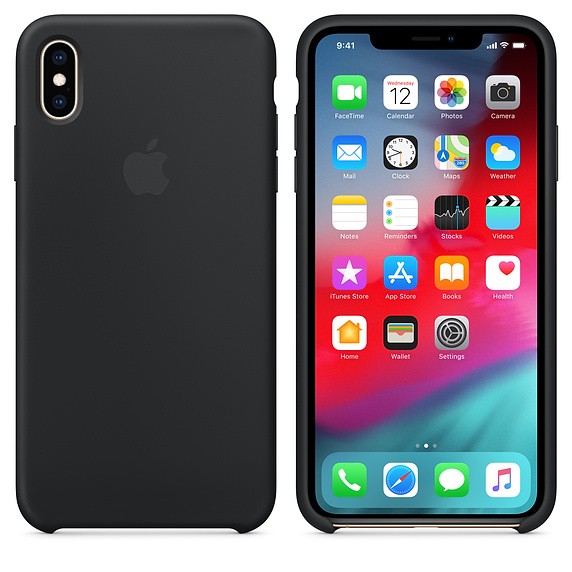 Etui silikonowe iPhone XS Max - czarne