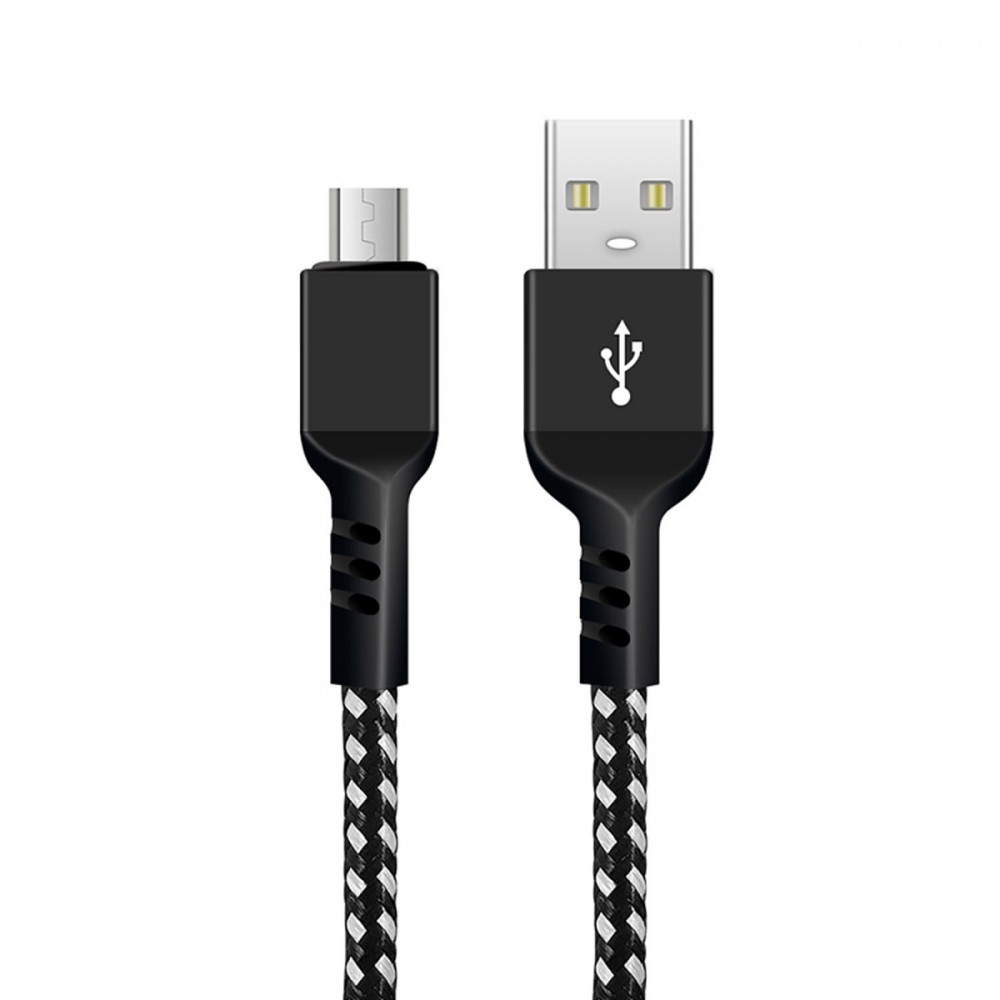 Kabel micro USB fast charge 2.4A 2m MCE483 Czarny 