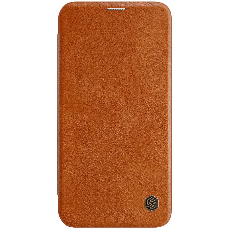 Etui Qin Leather Apple iPhone 12/12 Pro Brązowe 