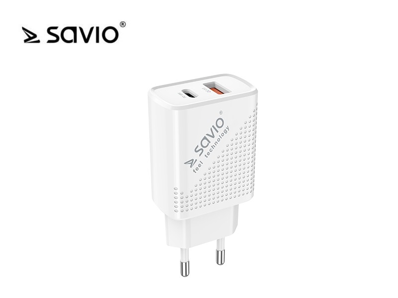 Ładowarka sieciowa SAVIO LA-04 USB Quick Charge Power Delivery 3.0 18W