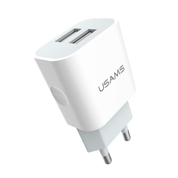 Ładowarka sieciowa 2xUSB 2.4A USB-C biała TCCUJT01 
