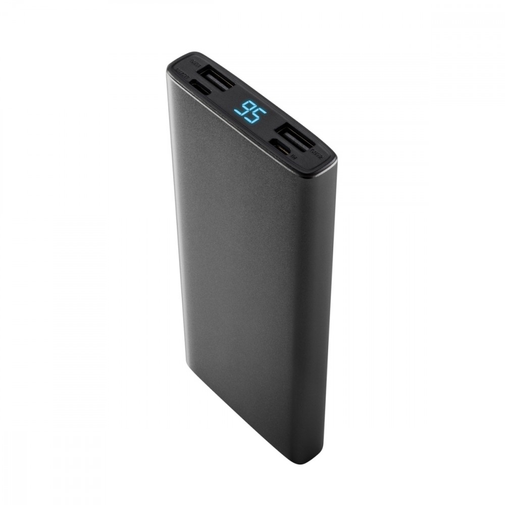 Powerbank PB203 10.000 mAh, metalowy, 10W, 2xUSB-A, Gwiezdna szarość