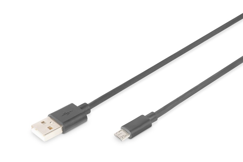 Kabel połączeniowy USB 2.0 HighSpeed Typ USB A/microUSB B M/M 1m Czarny